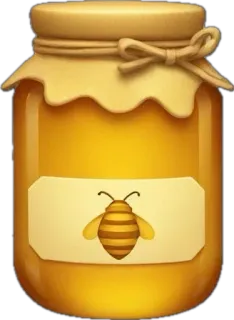 🤩 8e3a4335 honey, bee, jar, food, sweet whatsapp sticker