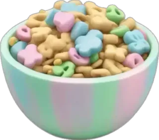 🤩 de086438 cereal, food, breakfast, bowl, marshmallows, sweets whatsapp sticker