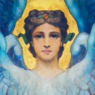 😇 847a2726 천사, 초상화, 날개, 종교 미술, 후광, 미술 작품 telegram sticker