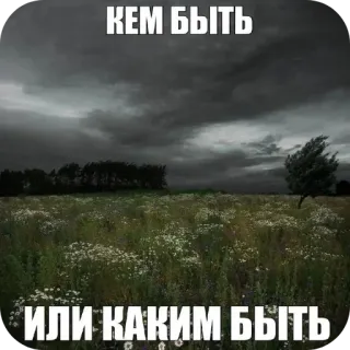 🌌 a3560ab5 КЕМ БЫТЬ
ИЛИ КАКИМ БЫТЬ Rosyjski, tekst, pole, chmury, niebo, dramatyczny whatsapp sticker