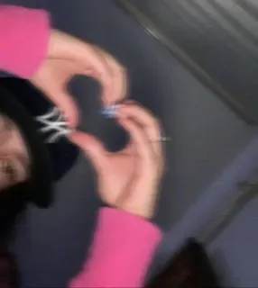 🌟 00992beb Herz, Hand, Liebe, Zuneigung, Pose, Rosa telegram sticker