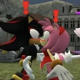 🌟 4a491d44 Sonic sonic the hedgehog, shadow, amy rose, küssen, videospiel, fanart telegram sticker