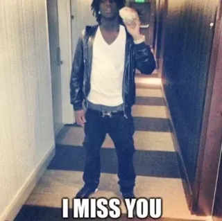 🌟 d59ec4bd I MISS YOU Ich vermisse dich, Chief Keef, Person, Nachricht, Flur telegram sticker
