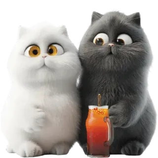 🧋 0111dfaf 猫, 漫画, 動物, かわいい, 飲み物 telegram sticker