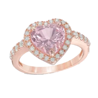 💍 107be5a7 bague, bijou, coeur, rose, diamant, mariage, fiançailles telegram sticker