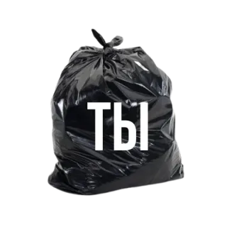 😠 94af15c7 ТЫ sac poubelle, ordure, insulte, russe telegram sticker