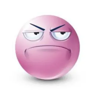 👄 0841d634 Emoji, Gezicht, Boos, Uitdrukking, Stemming, Roze telegram sticker