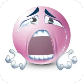 🫥 8fdf4663 huilen, emoji, verdrietig, radeloos, schreeuwen, emotioneel telegram sticker