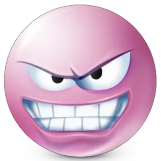 🫥 ad2c4583 boos, emoji, gezicht, roze, kwaad, uitdrukking, cartoon telegram sticker