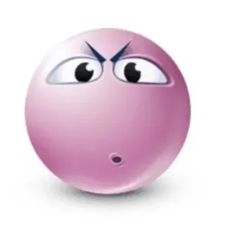 😮 d4a51aa5 boos, emoji, roze, gezicht, uitdrukking telegram sticker