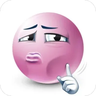 🫥 e9b49629 Emoji, Denken, Peinzend, Roze, Expressie, Nieuwsgierig, Vragend telegram sticker