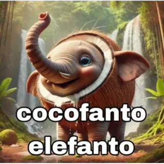 🐘 4366b353 cocofanto
elefanto слон, кокос, животное, милый, смешной, гибрид, природа telegram sticker