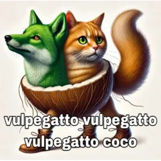 😺 e66ba603 vulpegatto vulpegatto
vulpegatto coco лиса, кот, кокос, гибрид, животное, смешной, стикер telegram sticker