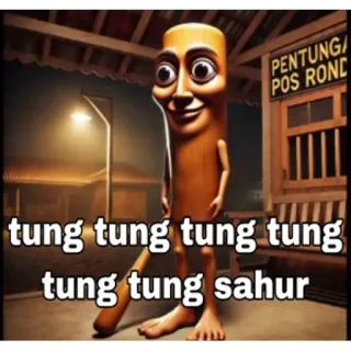 ⚾️ efcd90ca tung tung tung tung tung tung sahur Сахур, Рамадан, Индонезия, Мем, Смешной telegram sticker