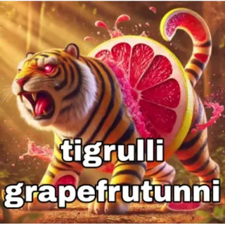 🐅 fa7de2f8 tigrulli
grapefrutunni тигр, грейпфрут, фрукт, животное, юмор, фэнтези telegram sticker