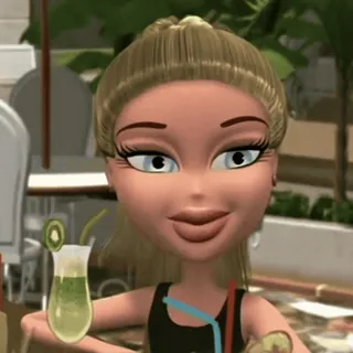 😐 0f6248b1 Bratz, Puppe, Cartoon, Charakter, Getränk, Cocktail telegram sticker