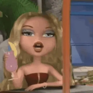 😐 2c47741e Bratz Puppe, Modepuppe, Puppe, Cocktail, Cartoon, Figur telegram sticker