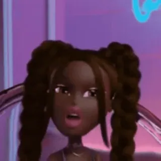 😐 378e24d9 Sasha Bratz, Sasha, Puppe, Y2K, Cartoon, Figur telegram sticker