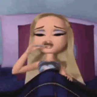 😐 3ef39e55 Bratz Bratz, Cartoon, krank, animiert, Mädchen telegram sticker