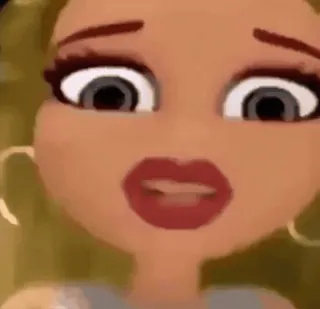 😐 6d1401b3 Puppe, Cartoon, animiert, Gesicht, Porträt, Make-up telegram sticker