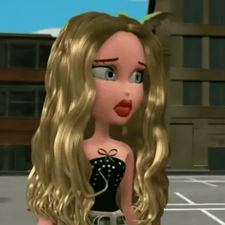 😐 dc76737d Sasha (Bratz) Bratz Bratz, Puppe, Cartoon, Mädchen, blond, Mode telegram sticker