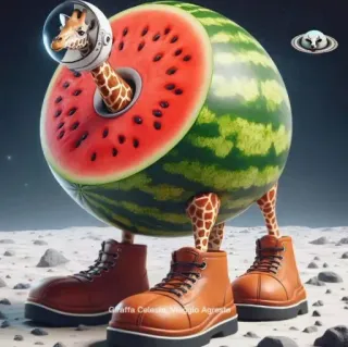 🤩 992bc347 jirafa, sandía, astronauta, zapatos, luna, espacio telegram sticker