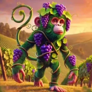 🤩 c930b9a2 mono, uvas, viñedo, fruta, animal, naturaleza telegram sticker