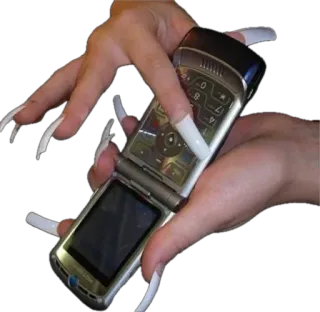 📞 82ac3b4a Hände, Nägel, Handy, Klapphandy, Technologie telegram sticker