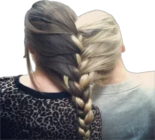 👯‍♀️ b5af1e46 Zopf, Freundschaft, Frisur, Frauen, Zöpfe flechten telegram sticker