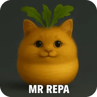 😁 241e5958 MR REPA gato, nabo, Mr. Repa, animal, lindo, verdura, arte digital, meme telegram sticker