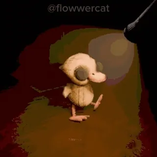 🦆 c7b09ed5 @flowwercat canard, marionnette, sombre, effrayant, animal whatsapp sticker
