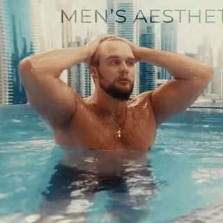 🤩 a9df97ee MEN'S AESTHET ผู้ชาย, สระว่ายน้ำ, เมือง, สุนทรียศาสตร์, ความงาม, หล่อ whatsapp sticker