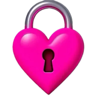 🩷 04c12d0b corazón, candado, amor, seguridad, rosa, romance telegram sticker