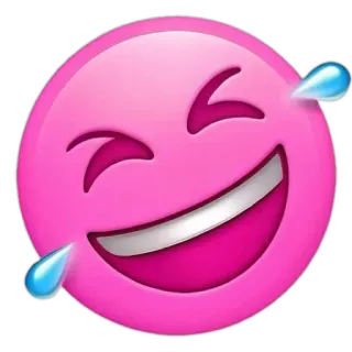 🤣 1c467e38 Emoji, Cara con lágrimas de alegría, Riendo, Alegría, Emoticono, Emoji rosa telegram sticker