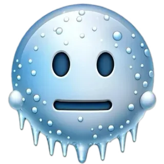 🥶 1f5f5513 emoji, congelado, hielo, frío, invierno, cara, helado telegram sticker