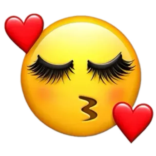 😘 23115144 Emoji, Corazones, Beso, Amor, Lindo, Coqueto, Belleza telegram sticker