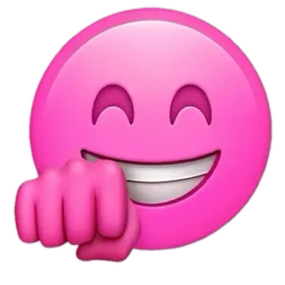 👊 256da725 emoji, puño, rosa, puñetazo, feliz, expresión, dibujos animados telegram sticker