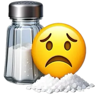 🧂 2573f78a sal, triste, emoji, comida, condimento telegram sticker