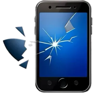 📱 d53c352f teléfono roto, pantalla rota, teléfono móvil, reparación, daño, smartphone telegram sticker