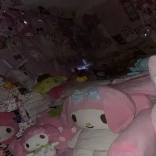 👁 67a72845 My Melody, Sanrio, pelúcia, fofo, kawaii whatsapp sticker