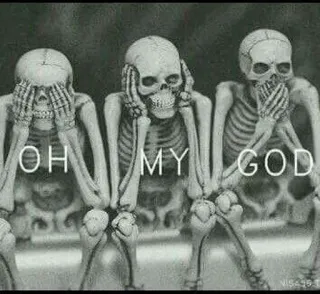 😁 f6bc51fe OH MY GOD esqueletos, não ver o mal, não ouvir o mal, não falar o mal, oh meu deus, omg telegram sticker