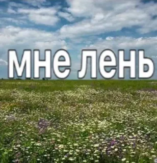 🥴 ba96e4b0 МНЕ ЛЕНЬ lui, moe, russisch, landschap, ik lui telegram sticker