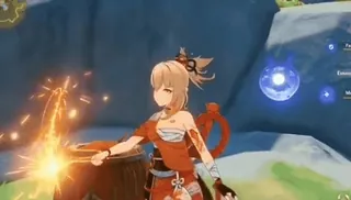 ☠ d52196b3 Yoimiya Genshin Impact Anime, Videospiel, Waifu, Yoimiya, Genshin Impact, Feuer, Charakter telegram sticker