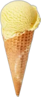 🌟 6a090a4d ice cream, cone, dessert, food, sweet whatsapp sticker