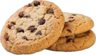 🌟 e3eb9bc3 cookie, food, chocolate chip, dessert, sweet, treat, baked whatsapp sticker