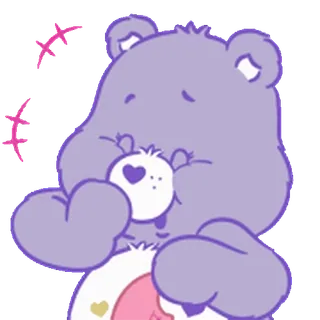 😊 2be3bf26 Care Bear bisounours, dessin animé, mignon, coeur, réconfortant telegram sticker