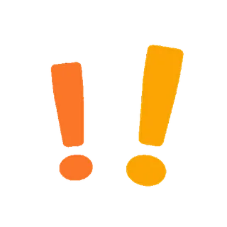 😊 48d7eeba point d'exclamation, avertissement, alerte, danger, attention telegram sticker