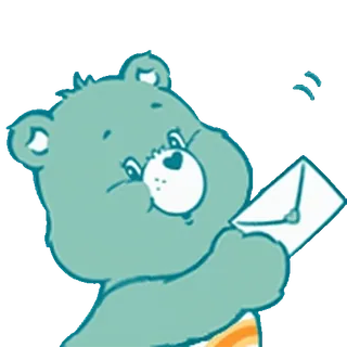 😊 b43ee187 ours, lettre, courrier, dessin animé telegram sticker