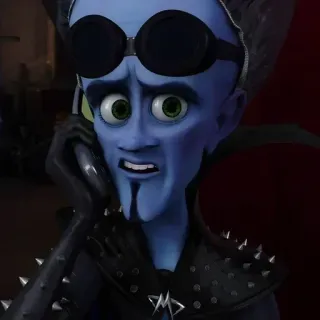 🌟 24263005 Megamind Cartone animato, Animazione, Film, Cattivo, Megamind, Divertente, Blu telegram sticker