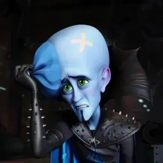 🌟 2fe7c820 Megamind Megamind, Blu, Cattivo, Cartone animato, Film, Animato, Supercattivo telegram sticker